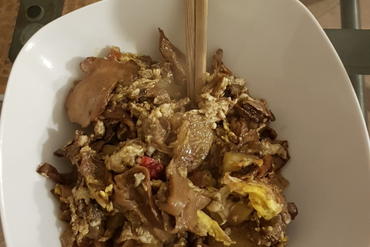 porcini, eggs, potatoes