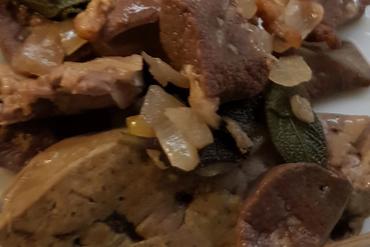on the plate
