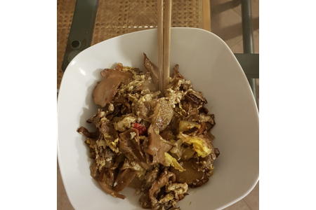 porcini, eggs, potatoes